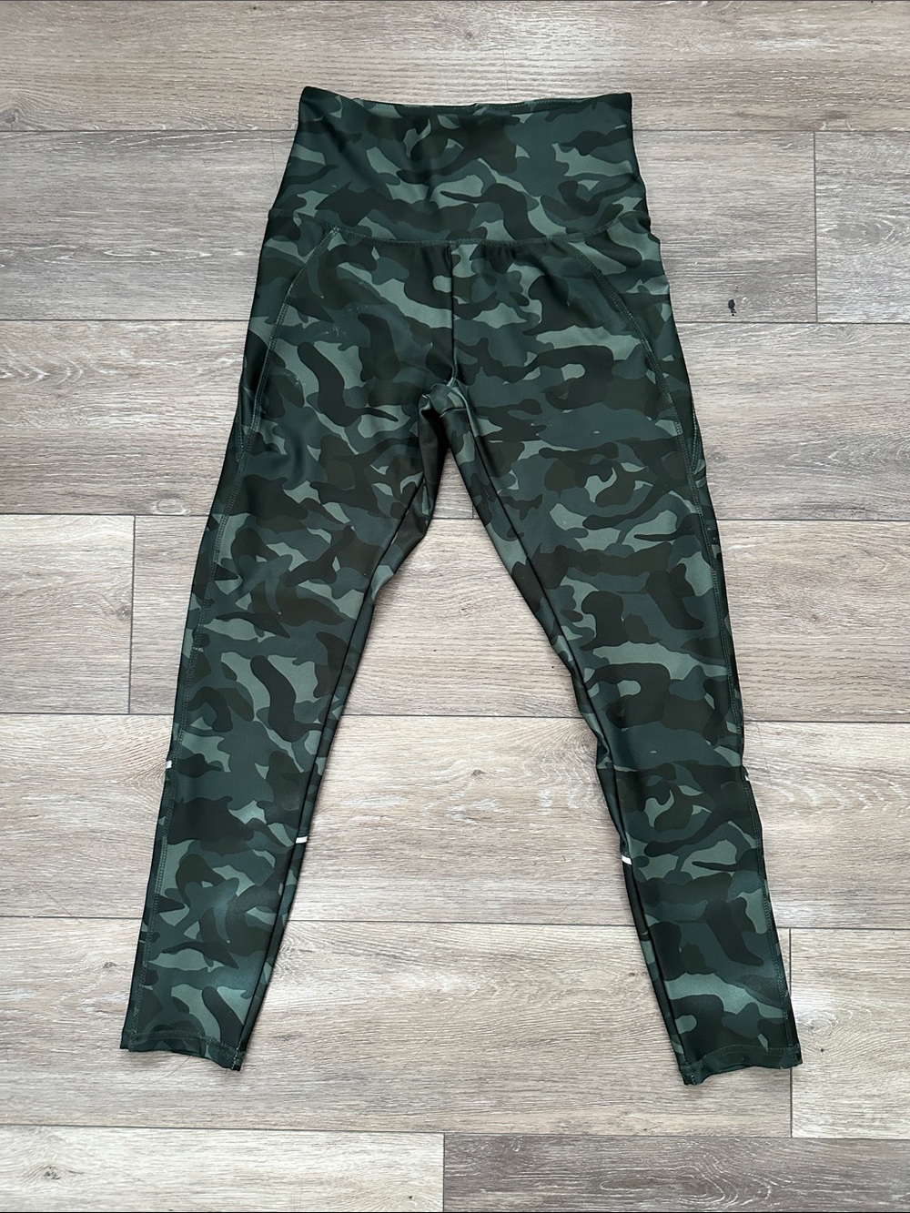 Marika Olive & Dark Green Camo High-Waist Leggings